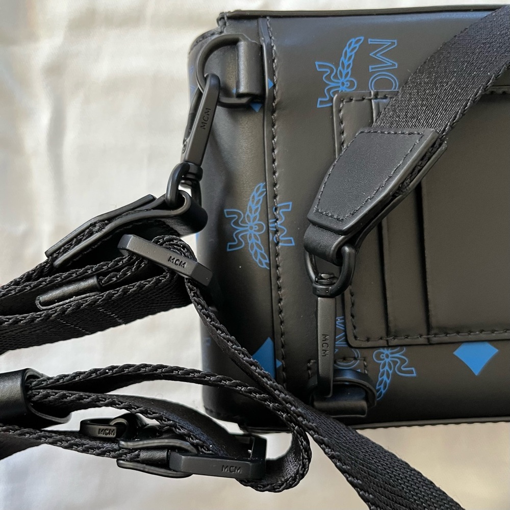 NEW MCM Colorplash Logo Coated Canvas Crossbody Bag - Picture 8 of 8